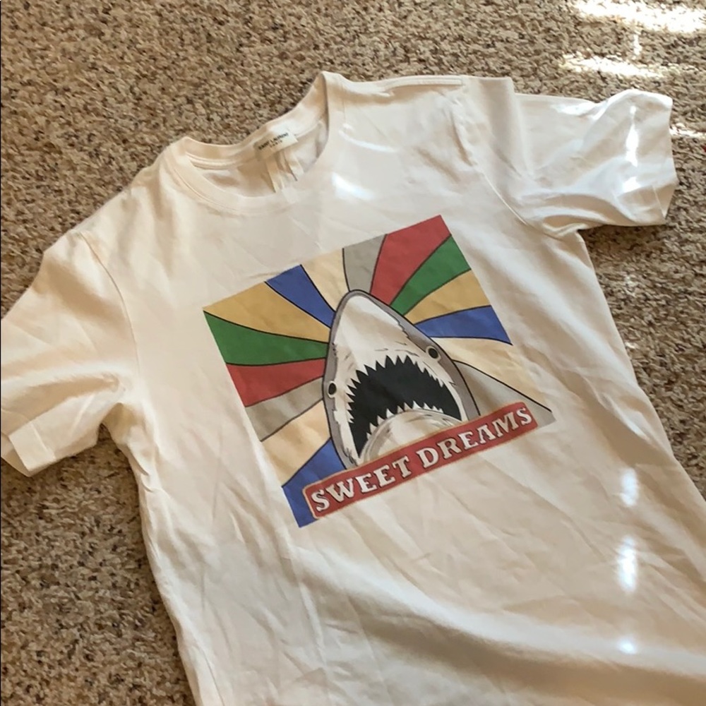 Saint Laurent “sweet dreams” shark t-shirt